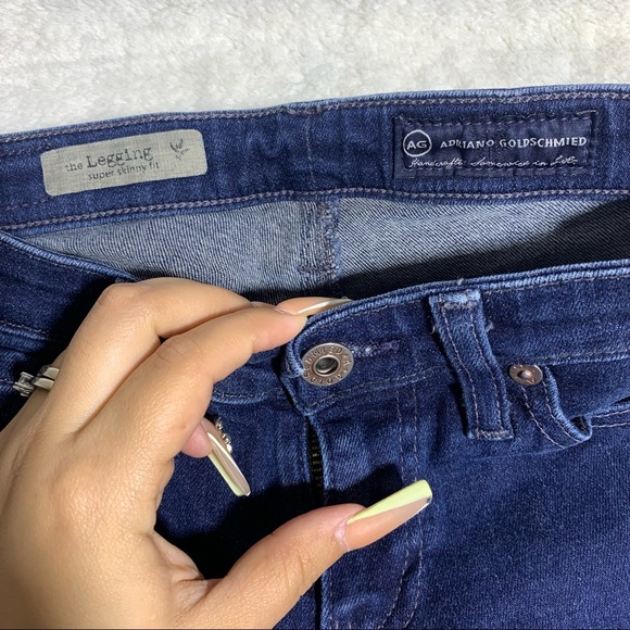 AG Adriano Goldschmied The Leggings Super Skinny Fir frayed distressed hem jeans - Picture 3 of 10